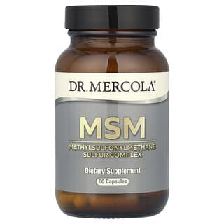 Dr. Mercola, MSM, Complexe de méthylsulfonylméthane et de soufre, 60 capsules