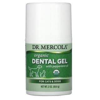 Dr. Mercola, Gel dental orgánico con aceite de menta, Para gatos y perros, 56,6 g (2 oz)