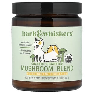 Dr. Mercola, Casca e Bigodes, Mistura de Cogumelos Fermentados Orgânicos, Para Cães e Gatos, 60 g (2,11 oz)