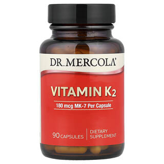 Dr. Mercola, Витамин K2, 180 мкг, 90 капсул