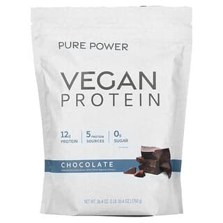 Dr. Mercola, Pure Power, веганский протеин, со вкусом шоколада, 750 г (1 фунт, 10,4 унции)
