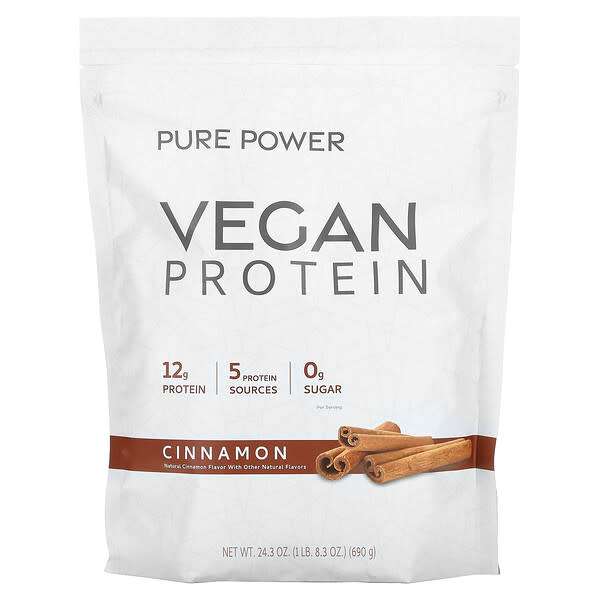 Dr. Mercola, Pure Power, Vegan Protein, Cinnamon, 1 lb 8.3 oz (690 g)