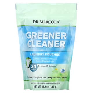 Dr. Mercola, Greener Cleaner, 세탁 파우치, 향료 무함유, 파우치 24개, 431g(15.2oz)