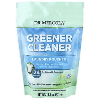 Dr. Mercola, Greener Cleaner，袋裝洗衣液，無香，24 袋，15.2 盎司（431 克）