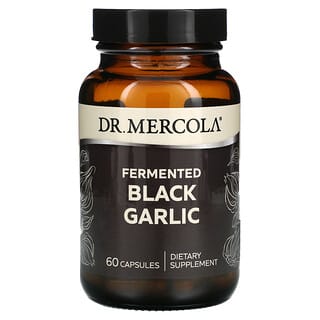 Dr. Mercola, Fermented Black Garlic, fermentierter schwarzer Knoblauch, 60 Kapseln