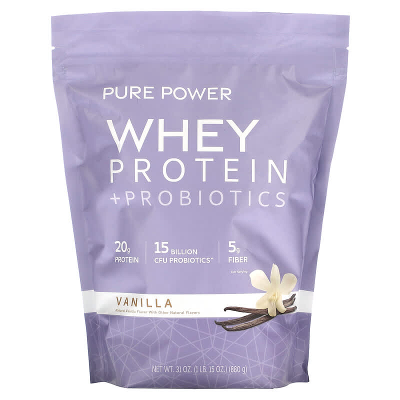 Pure Power Whey Protein Probiotics Vanilla 1 lb 15 oz 880 g