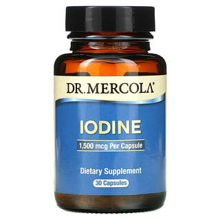 Dr. Mercola, Iode, 1500 µg, 30 capsules (1500 µg pièce)