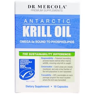 Dr. Mercola, Premium Supplements, Antartic Krill Oil, 10 Capsules