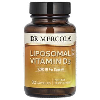 Dr. Mercola, Vitamina D3 Lipossomal, 5.000 UI, 30 Cápsulas