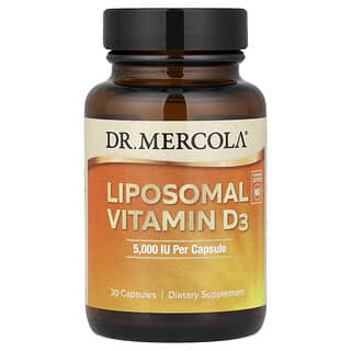 Dr. Mercola, Liposomalni vitamin D3, 125 mcg (5000 IU), 30 kapsula