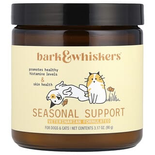 Dr. Mercola, Bark & Whiskers™, Refuerzo estacional, Para perros y gatos, 90 g (3,17 oz)