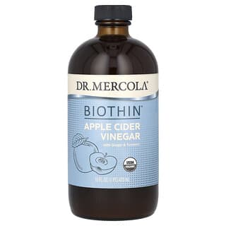 Dr. Mercola, Biothin, Vinaigre de cidre de pomme au gingembre et au curcuma, 473 ml