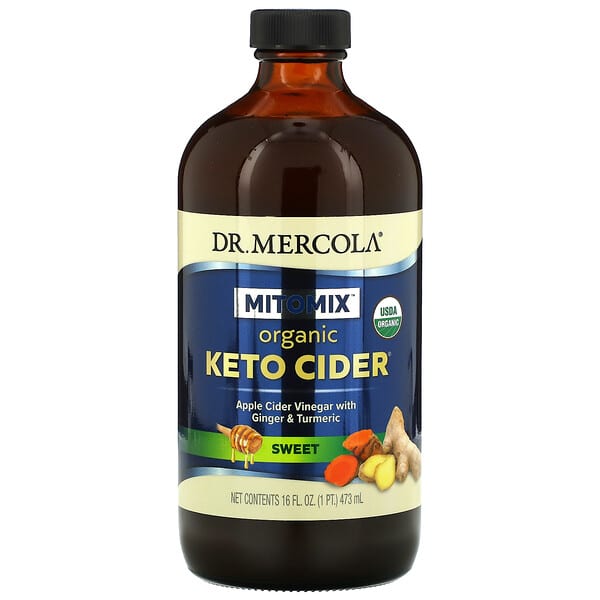 Dr. Mercola, Mitomix（ミトミックス）、オーガニックケトサイダー、スウィート、473ml（16液量オンス）