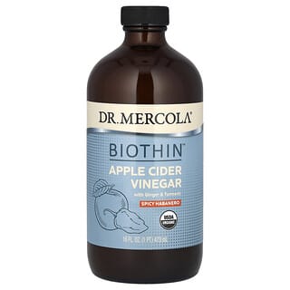 Dr. Mercola, Biothin, aceto di mele, habanero piccante, 473 ml