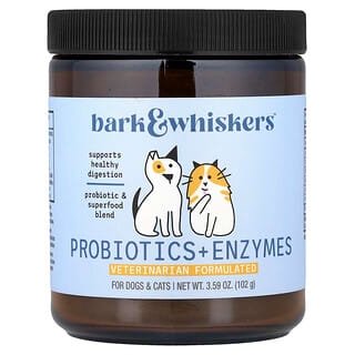 Dr. Mercola, Bark & Whiskers™, Probiotics + Enzymes, For Dogs & Cats, 3.59 oz (102 g)