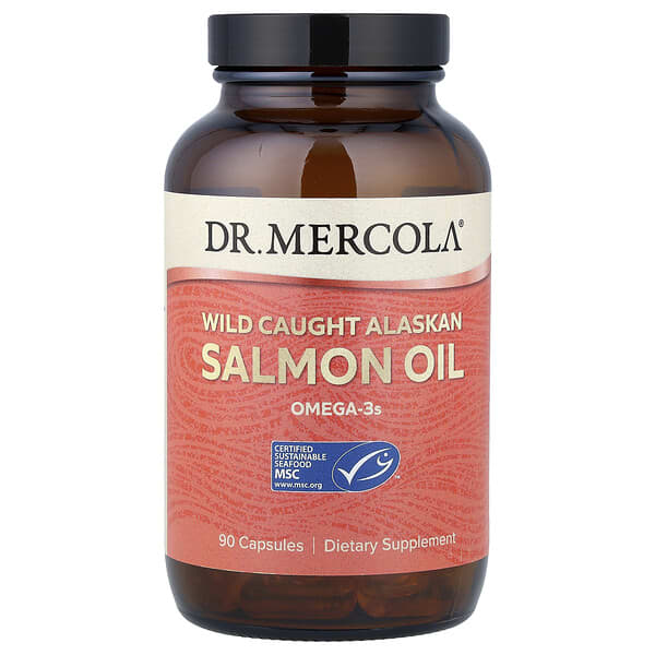 Dr. Mercola Wild Caught Alaskan Salmon Oil, 90 Capsules