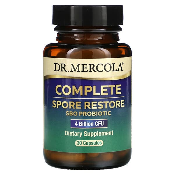 Dr. Mercola, Complete Spore Restore（コンプリートスポアレストア）、40億のCFU、30カプセル