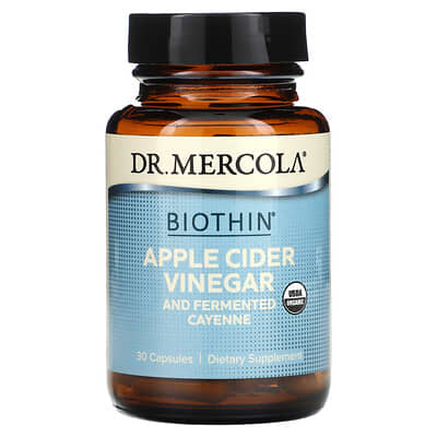 Dr. Mercola, Fermented Apple Cider Vinegar with Red Chili Peppers, 30 Capsules
