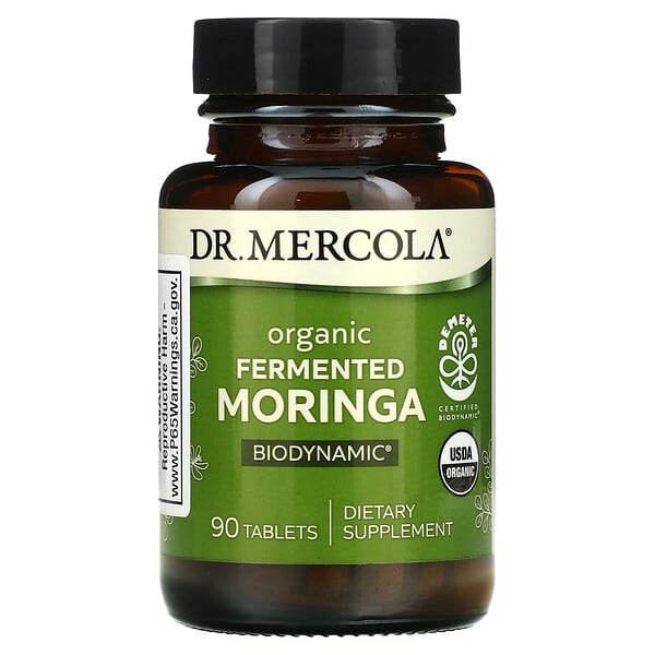 Dr. Mercola, Biodynamic（バイオダイナミック）、オーガニック発酵モリンガ、タブレット90粒