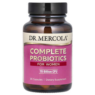 Dr. Mercola, Probiotiques complets pour femmes, 70 milliards d'UFC, 30 capsules