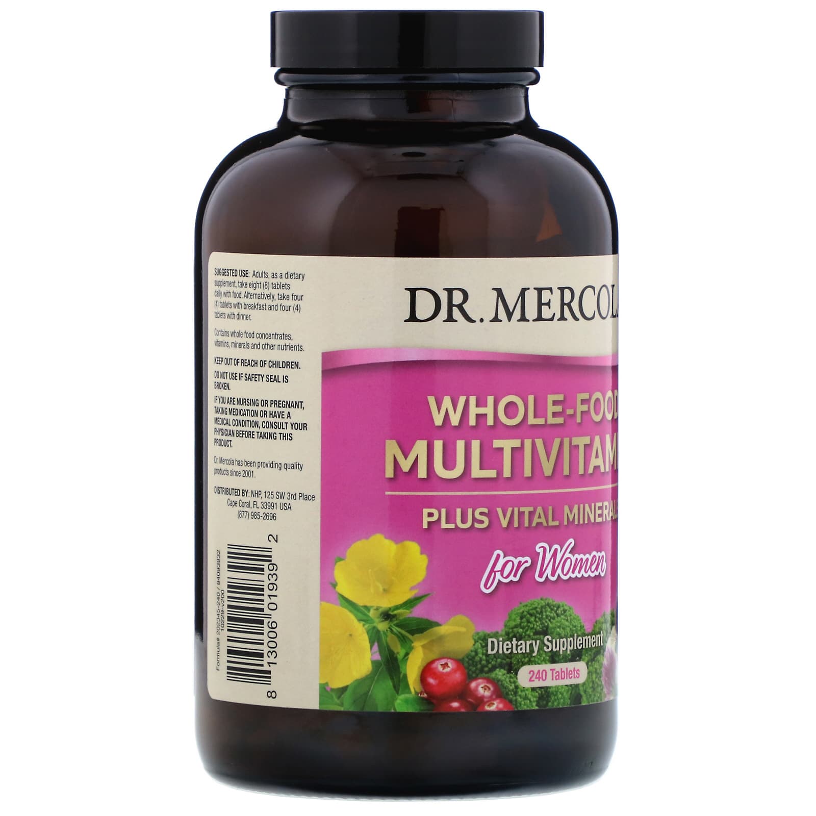 Dr. Mercola, Whole-Food Multivitamin Plus Vital Minerals for Women, 240 ...