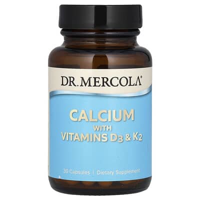 Dr. Mercola, Calcium, with Vitamin D3 and Vitamin K2, 30 Capsules