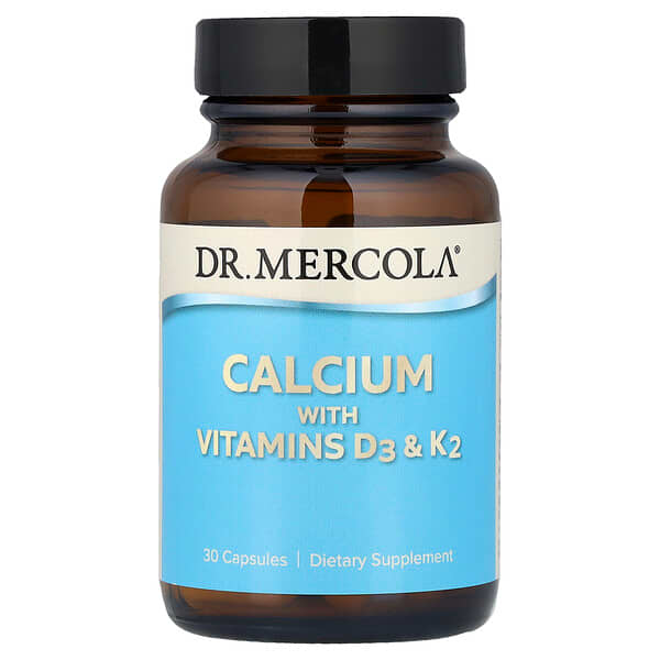 Dr. Mercola, Calcium with Vitamins D3 & K2, 30 Capsules