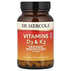 Vitaminas D3 y K2, 90 cápsulas