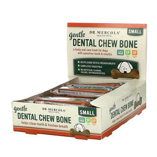 Dr. Mercola, Gentle Dental Chew Bone, для собак, 12 костей, 19 г (0,67 унции)