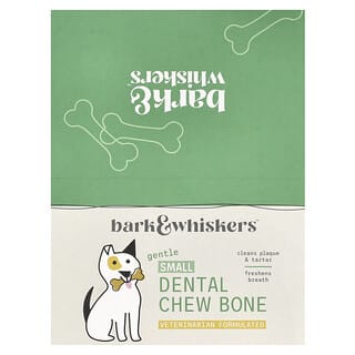 Dr. Mercola, Bark & Whiskers, Dental Chew Bone, Small, For Dogs, 12 Bones, 0.7 oz (20 g) Each