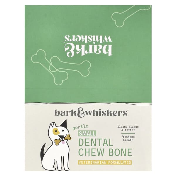 Dr. Mercola, Bark & Whiskers, Dental Chew Bone, Small, For Dogs, 12 ...