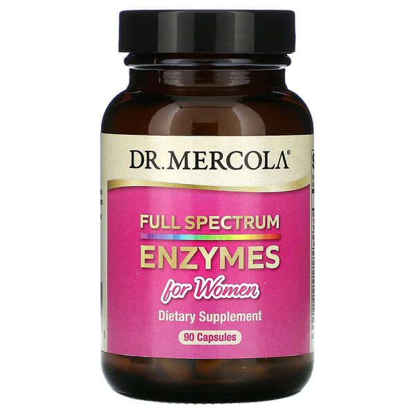 Dr. Mercola‏, אנזימים בספקטרום מלא לנשים, 90 כמוסות