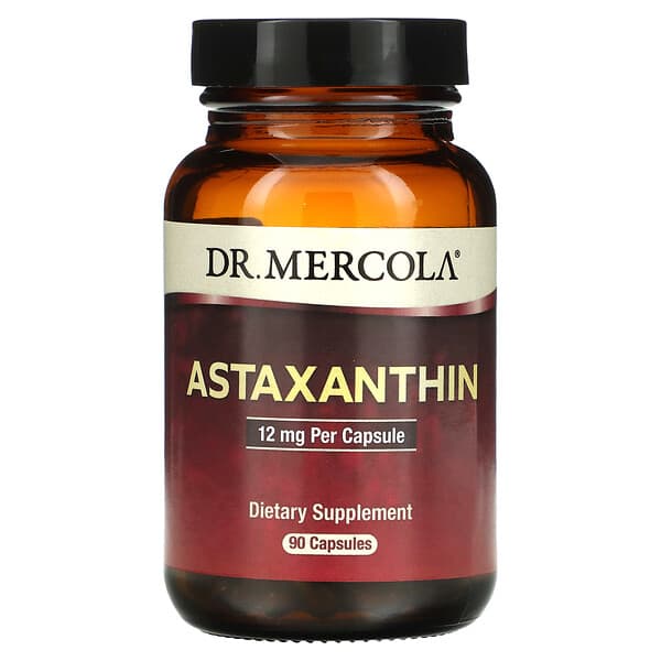 Dr. Mercola, Astaxantina, 12 mg, 90 cápsulas