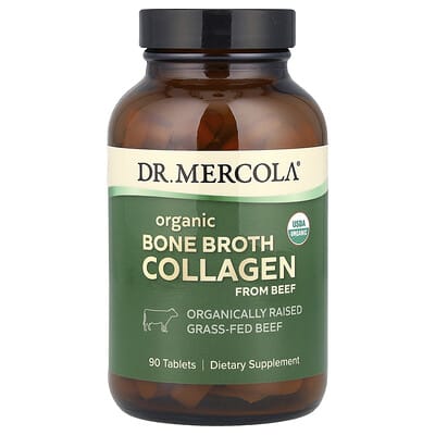 Dr. Mercola, Organic Beef Bone Broth Collagen Tablets, 90 Tablets