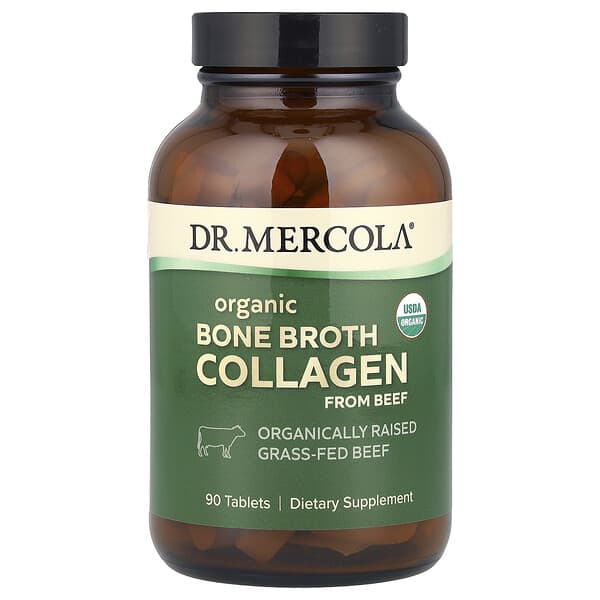 Organic Bone Broth Collagen from Beef, 90 Tablets