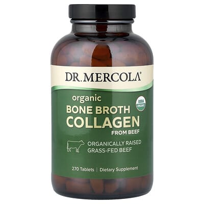 Dr. Mercola, Organic Bone Broth Collagen from Beef, 270 Tablets