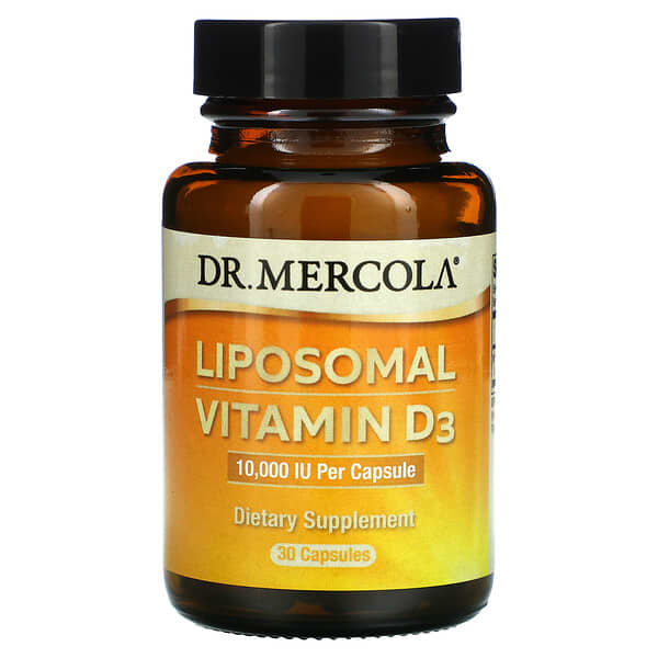 Dr. Mercola, Liposomal Vitamin D3, 10,000 Iu, 30 Capsules