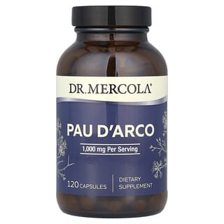 Dr. Mercola, Pau D'Arco, 1.000 mg, 120 Cápsulas (500 mg por Cápsula)