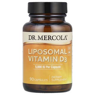 Dr. Mercola, 脂质体维生素 D3，5,000 国际单位，90 粒胶囊