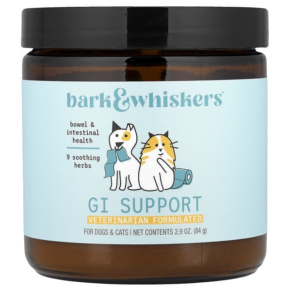 دكتور ميركولا‏, ™ Bark & Whiskers ، دعم الجهاز الهضمي ، للقطط والكلاب ، 2.9 أونصة (84 جم)