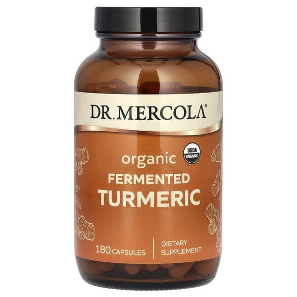 Dr. Mercola Organic Fermented Turmeric, 180 Capsules