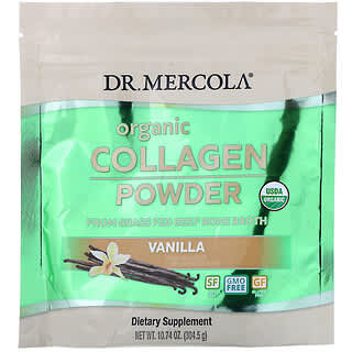 Dr. Mercola, مسحوق الكولاجين العضوي، فانيلا، 10.74 أوقية (304.5 جم) 