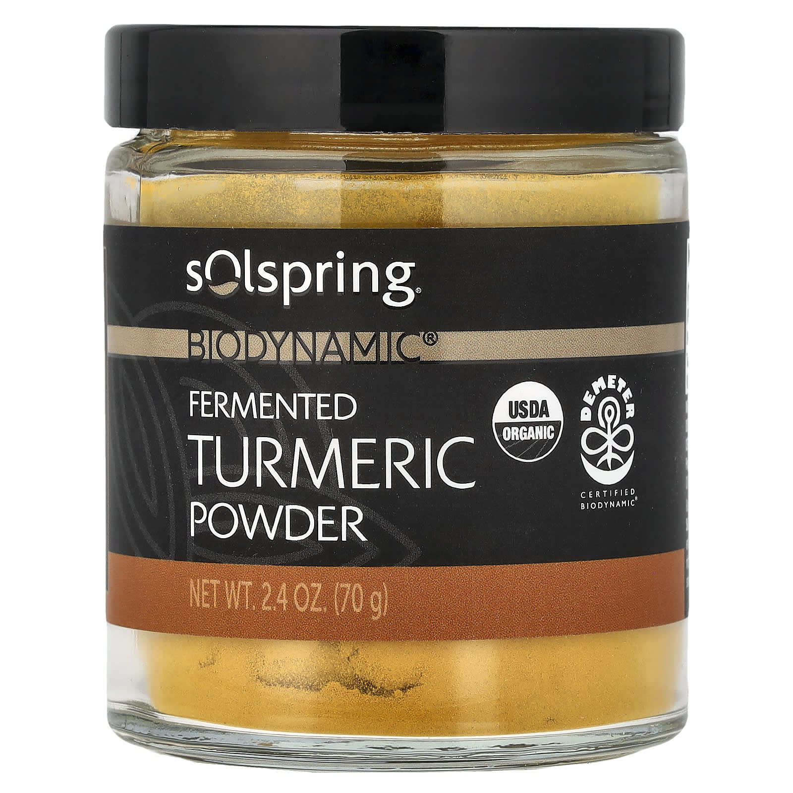 Dr. Mercola Solspring, Biodynamic, Fermented Turmeric Powder – 70 g de Dr. Mercola