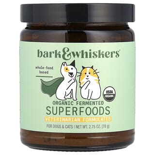 Dr. Mercola, Bark & Whiskers™, Superaliments biologiques fermentés, Pour chiens et chats, 78 g