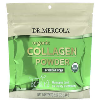 Dr. Mercola, Colágeno em Pó Orgânico, Para Cães e Gatos, 144 g (5,07 oz)