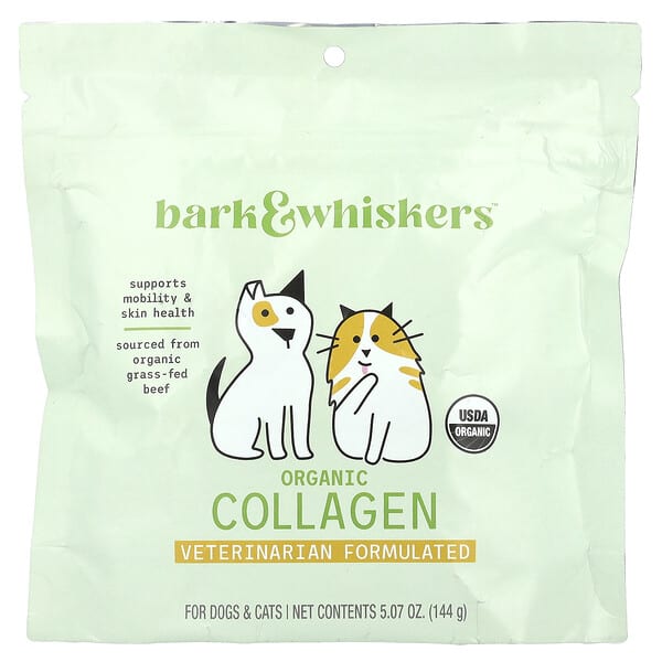 Dr. Mercola, Bark & Whiskers™，有機膠原蛋白質粉，貓狗專用，5.07 盎司（144 克）