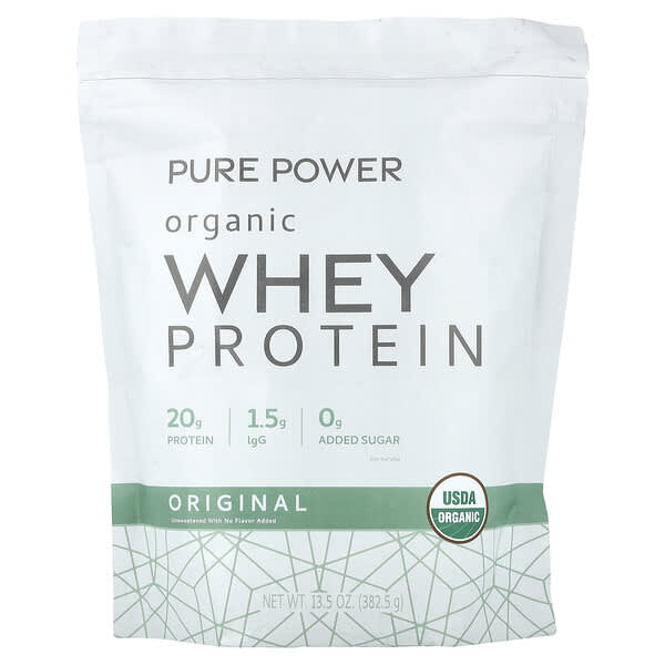 Pure Powder Organic Whey Protein, Original, 13.5 oz (382.5 g)