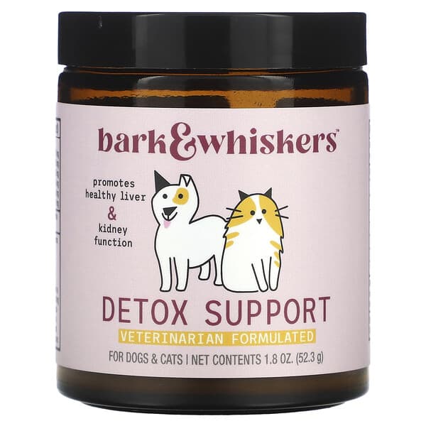 دكتور ميركولا‏, ™ Bark & Whiskers ، لدعم التخلص من السموم ، للكلاب والقطط ، 1.8 أونصة (52.3 جم)