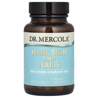 Dr. Mercola, Cheveux, peau et ongles, 30 capsules