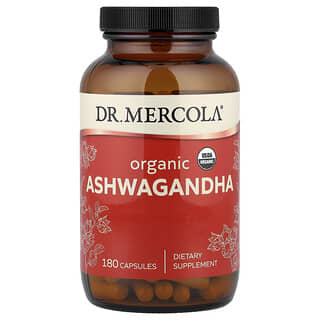 Dr. Mercola, Organic Ashwagandha, 180 Capsules (400 mg per Capsule)